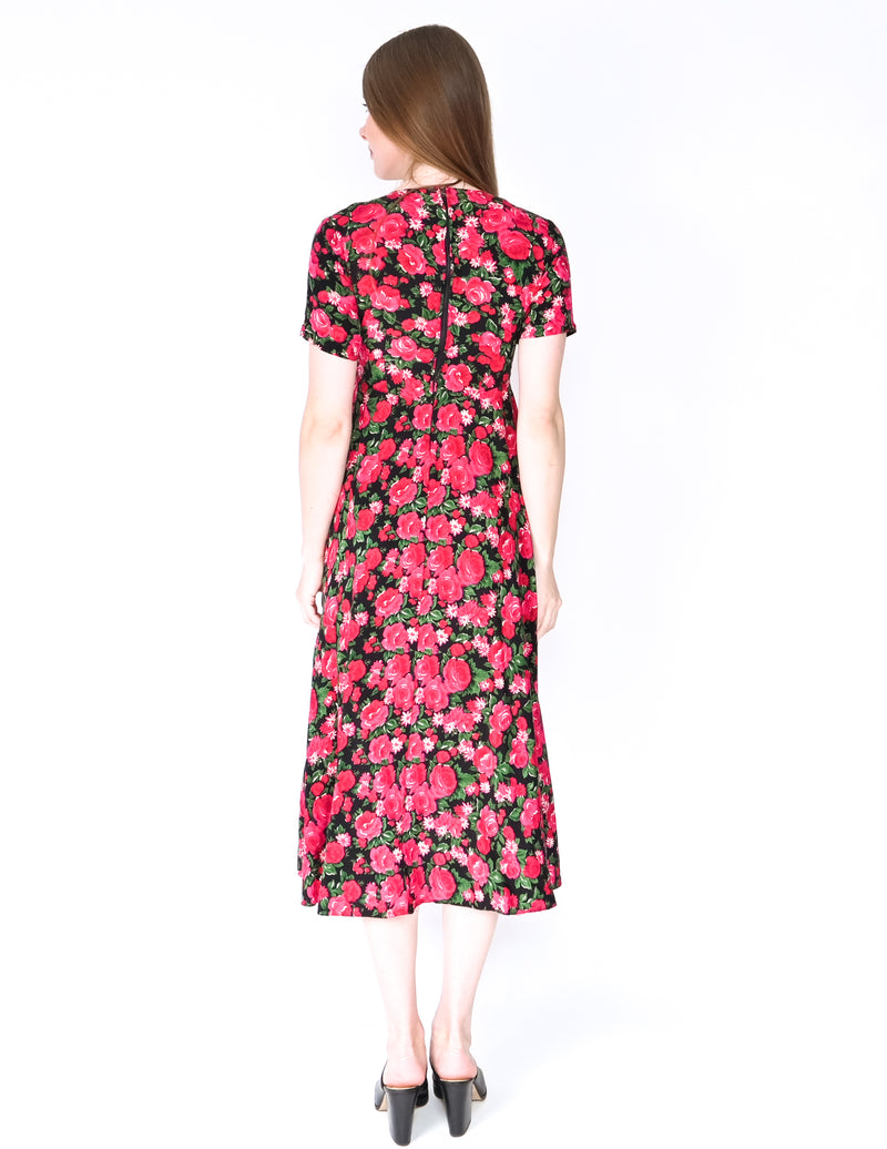 VINTAGE Contempo Casuals Roses Print Dress (Size S) – Fashion Without  Trashin